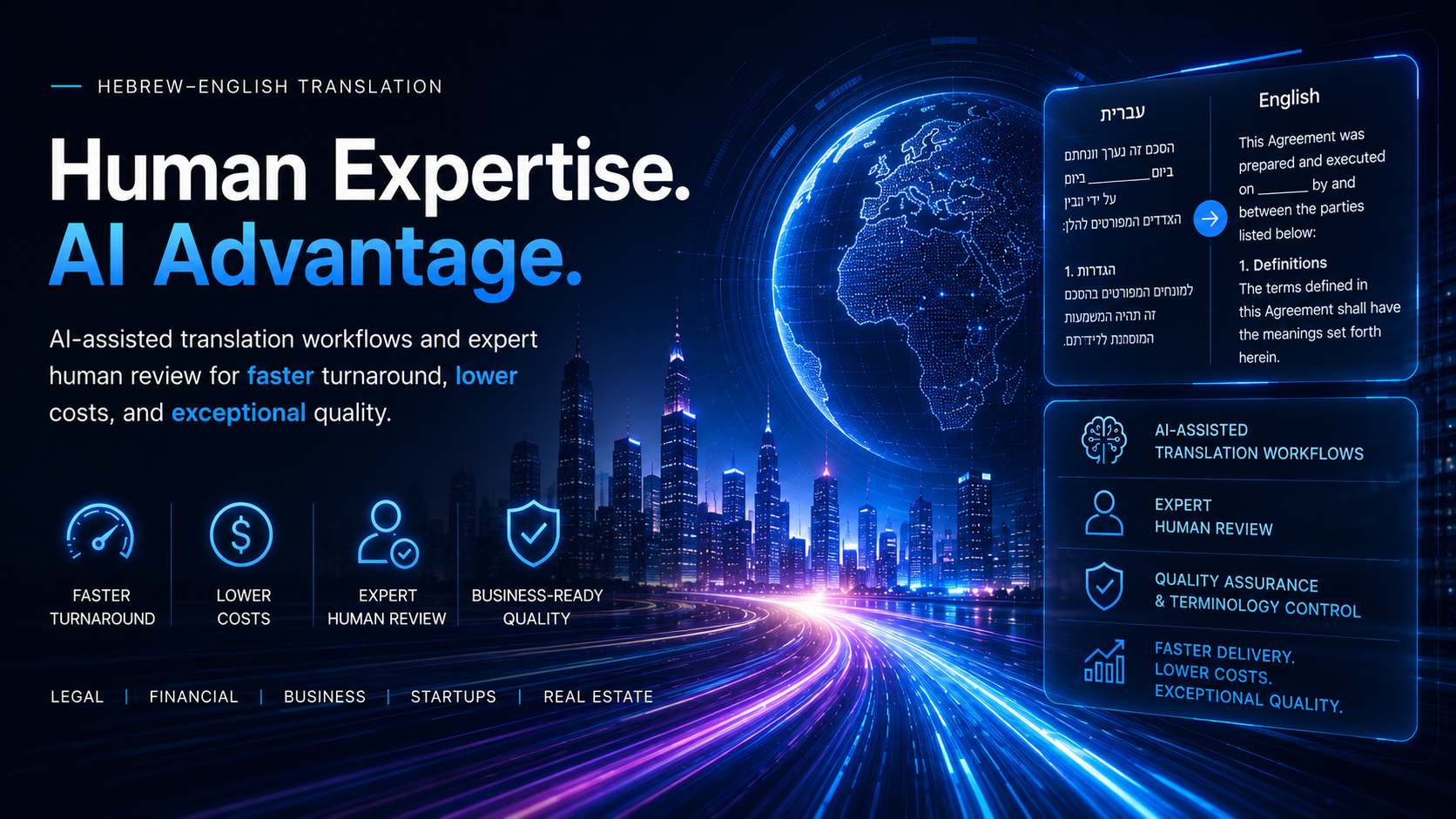 Human Expertise. AI Advantage. — Hebrew-English Translation by Market Ready English